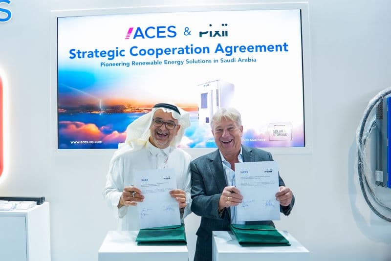 توقيع اتفاقية تعاون استراتيجي بين "ACES" و"PiXii" في مجال حلول الطاقة المتجددة بالمملكة العربية السعودية!