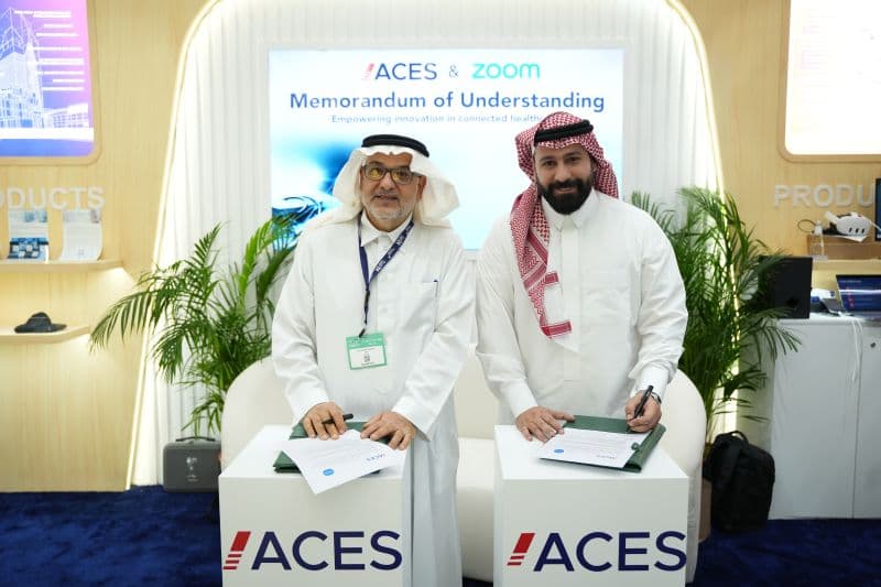 Delighted to welcome the Zoom delegation to our ACES booth at GlobalHealthExhibition2025