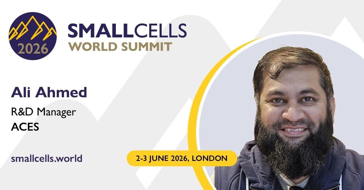 At the Small Cell World Summit 2026, Ali Ahmed R&D Manager at ACES will present “Localized Development of O-RAN…