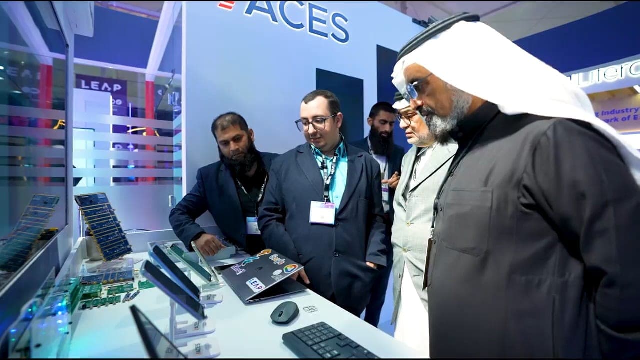 R&D hardware on display at the ACES stand, LEAP 2025